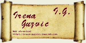Irena Gužvić vizit kartica